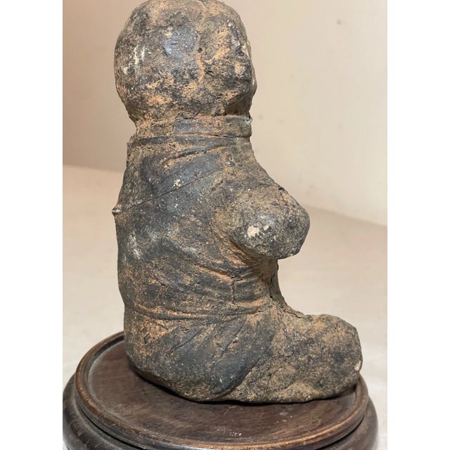African Antique 19th Century Terracotta Makonde Fetish Doll Figure Tanzania East Africa For Sale - Image 3 of 12