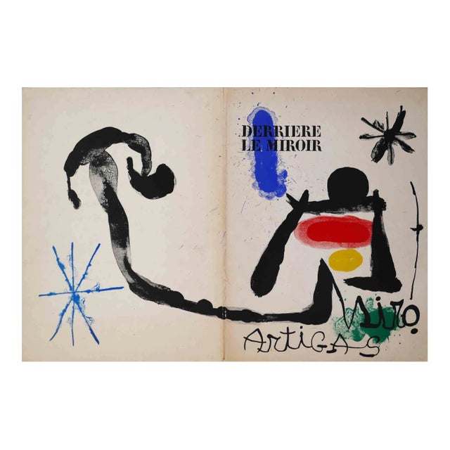 Joan Miró, Cover for Derrière Le Miroir, Lithograph, 1963 For Sale