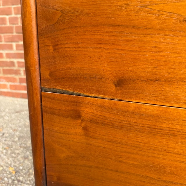Mid 20th Century Kipp Stewart for Drexel “Declaration” Walnut Mid Century Modern Highboy Dresser For Sale - Image 11 of 12