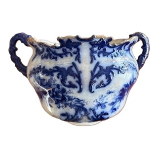 Antique Grindley Flow Blue Jardinier C. 1890 For Sale