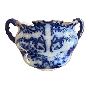 Antique Grindley Flow Blue Jardinier C. 1890