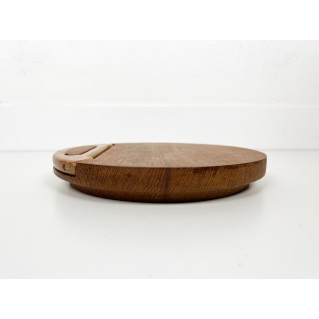 Brown Vintage Dansk Teak Cheese Board With Cheese Knife For Sale - Image 8 of 9