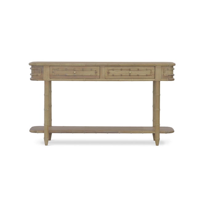 Hollywood Regency Regency Console Table in Fruitwood Finish For Sale - Image 3 of 10