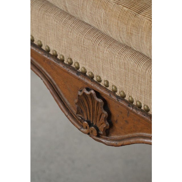 18th-Century Rococo Sofa with Carved Oak Frame and Original Upholstery, Sweden For Sale - Image 12 of 18