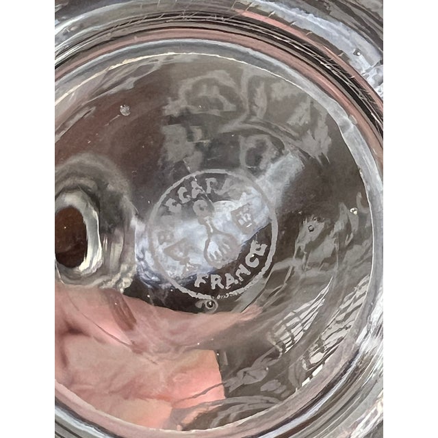 Transparent Vintage Baccarat Crystal Decanter in the "Michelangelo" Pattern, for Martell Cognac C. 1930 For Sale - Image 8 of 12