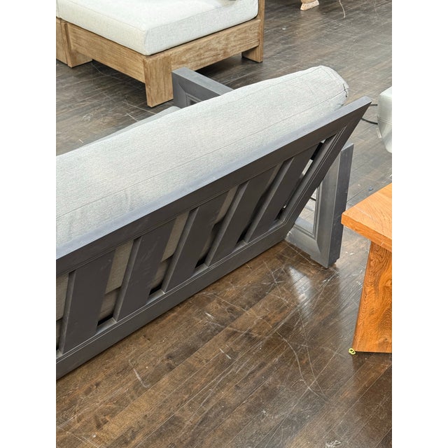 Metal David Sutherland + John Hutton for Restoration Hardware Costa Aluminum Left-Arm L-Sectional, Outdoor For Sale - Image 7 of 12
