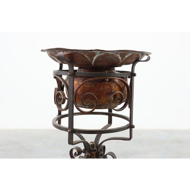Art Nouveau Planter in Metal and Copper, France, 1920s For Sale - Image 4 of 12
