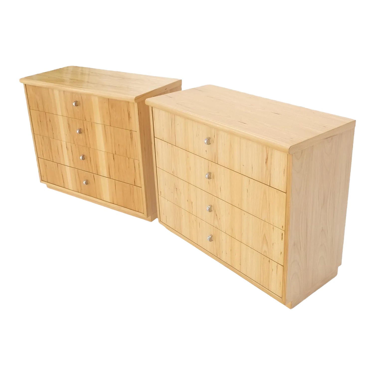 Pair of Founders Blond Pecan Bachelor Chests Dressers Large Night