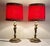 Vintage Table Lamps with Figurative Brass Base and Handmade Fabric Shade, 1960s, Set of 2 For Sale - Image 12 of 12