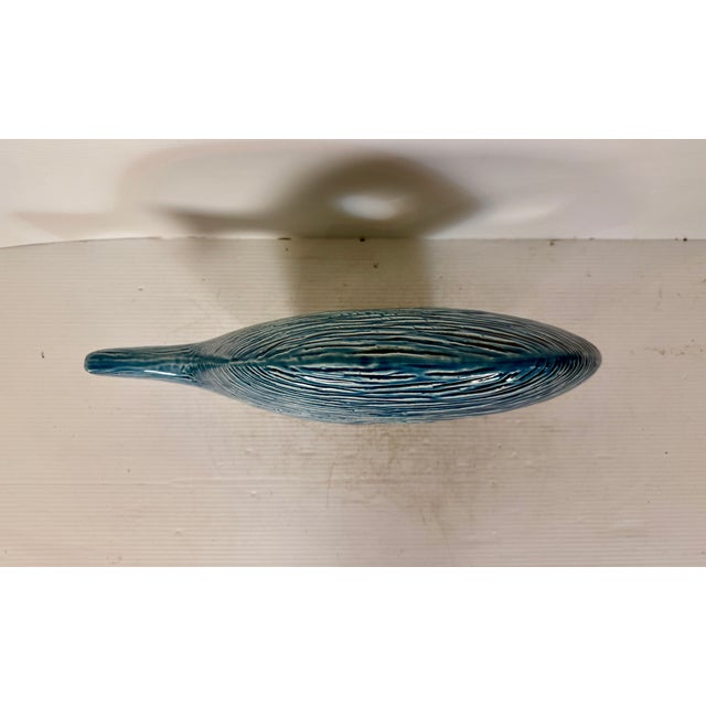 Ceramic Blue Ceramic Fish For Sale - Image 7 of 9