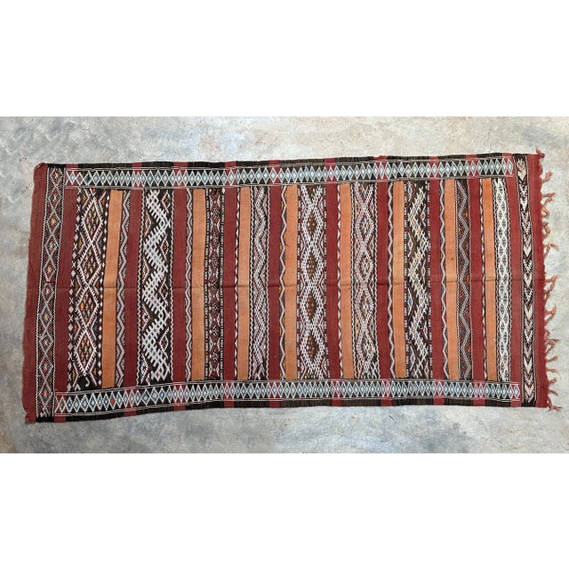 1980s Moroccan Authentic Flatweave Kilim Rug - 10.2 X 5.02 Ft For Sale - Image 4 of 9