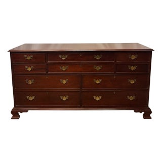 Vintage Craftique Chippendale Style Solid Mahogany Dresser For Sale
