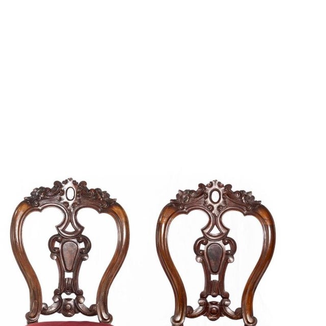 19th Century Romantic Chairs in Rosewood, Set of 4 For Sale - Image 4 of 6