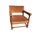 1980s 1980s Brown Velvet Armchair With Nailhead Trim Wooden Frame Accent Chair For Sale - Image 5 of 5