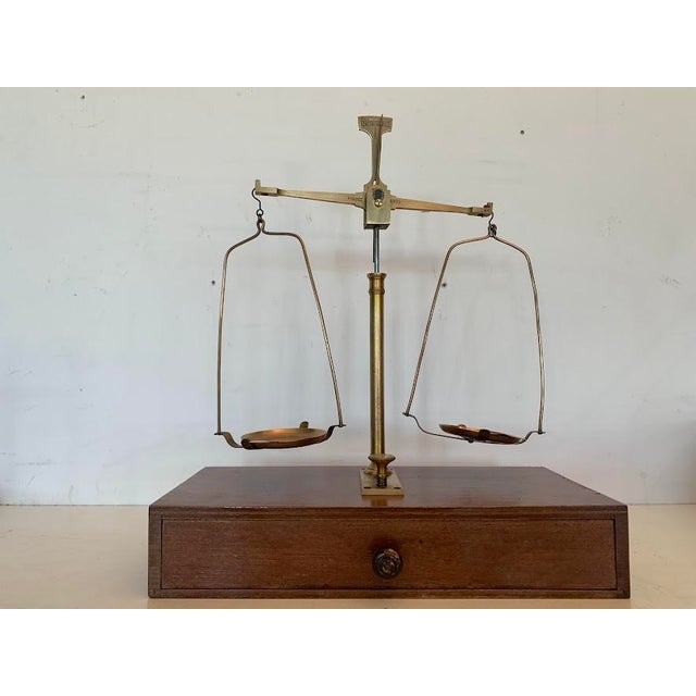 Goldenrod Balance Scale and Weights, 1900s For Sale - Image 8 of 8