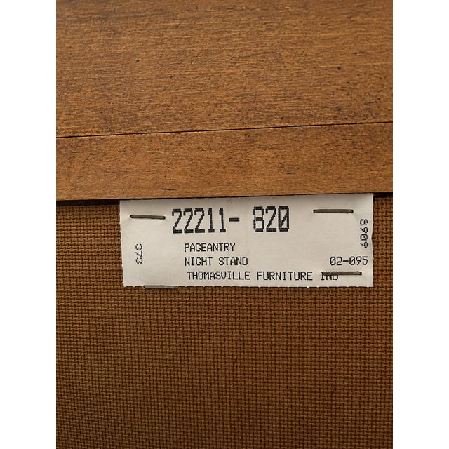 Thomasville 20th Century Burl Nightstand For Sale In Dallas - Image 6 of 6