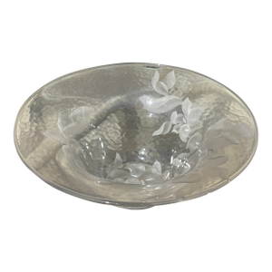 1950s Large Etched Glass Bowl
