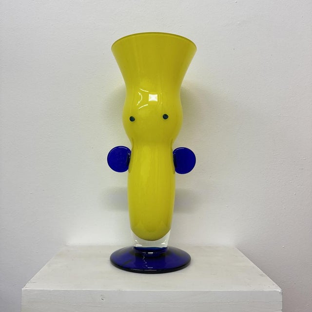 Czech Bohemia Art Glass Vase by Jiří Šuhájek, 1990s For Sale - Image 17 of 18