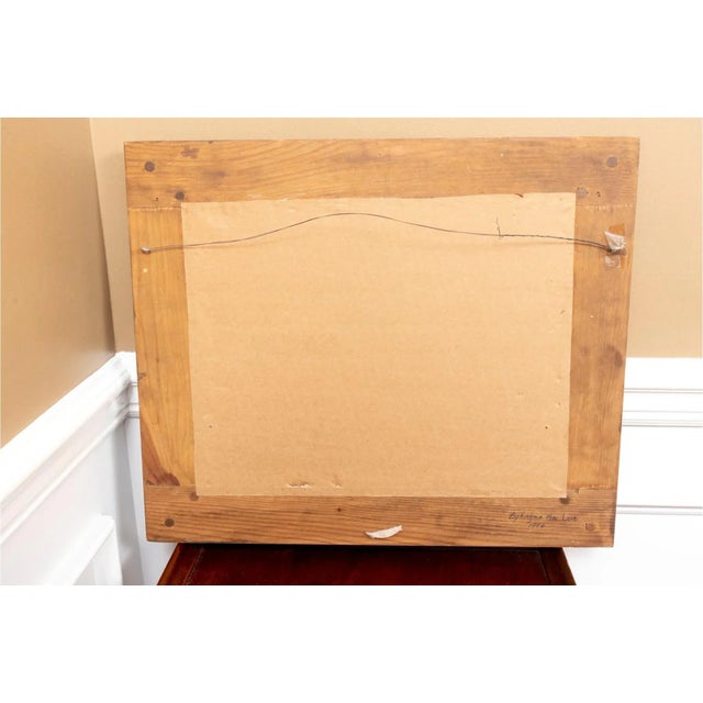 1970s Virginia Mae Love (American [Nc] 1958 - 2020) Untitled Oil on Board Painting For Sale - Image 5 of 12