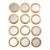 Set of 12 Vintage Round Gilt Italian Mirrors For Sale