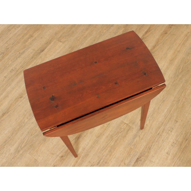 Stephen Von Hohen Custom Crafted Pine Drop Leaf Side Table For Sale - Image 12 of 12