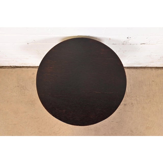 Early 20th Century Gustav Stickley Antique Mission Oak Arts & Crafts Tabouret Side Table, Circa 1905 For Sale - Image 5 of 8