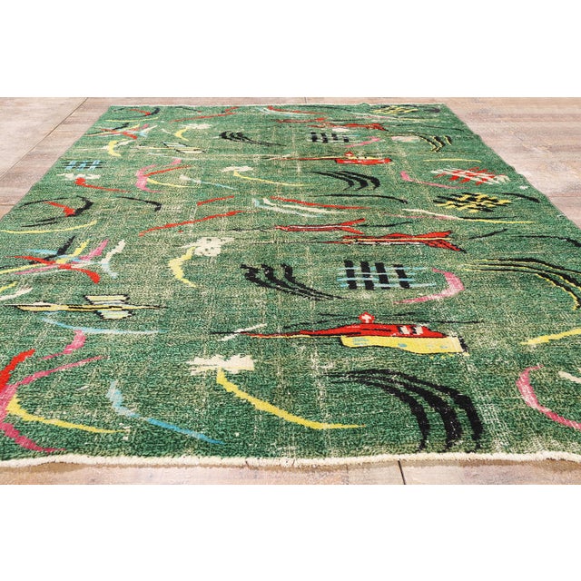 Zeki Muren Vintage Turkish Sivas Rug, 06'01 X 09'05 For Sale - Image 9 of 10