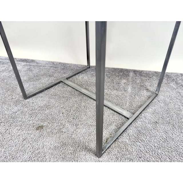 Mid-Century Modern Macassar Zebra Design & Iron Nightstand or End Table, a Pair For Sale - Image 12 of 12