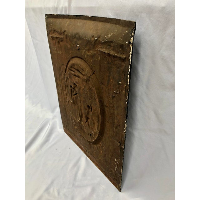 Late 1800s Cast Iron Summer Fireplace Door/Grate/Screen For Sale - Image 9 of 13