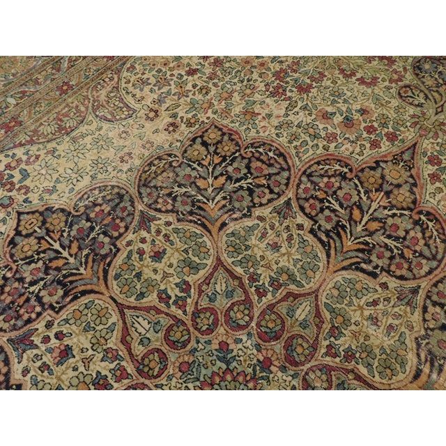 1900 Antique Persian Kerman Lavar Rug- 9′ × 14′ For Sale - Image 11 of 12