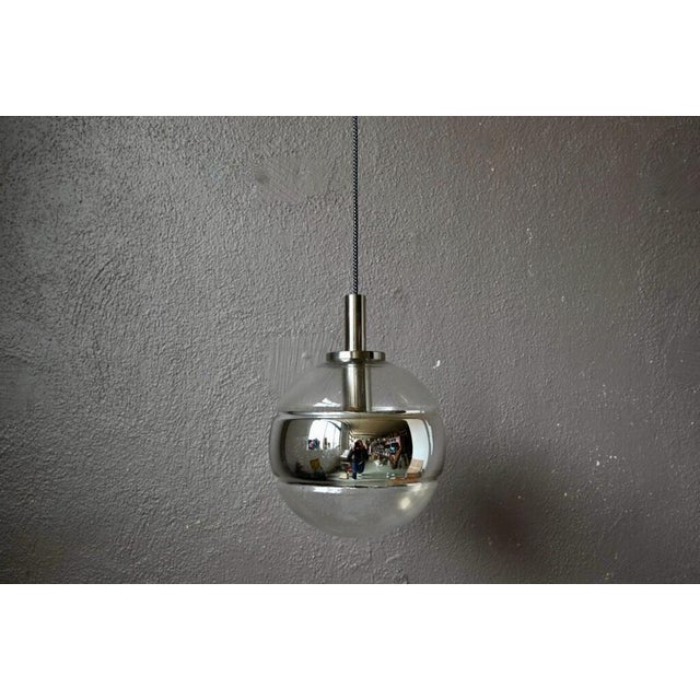 Large Silver Glass Ball Pendant from Peill & Putzler For Sale - Image 12 of 12
