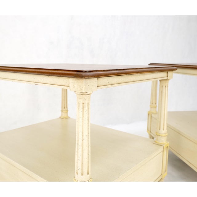 Henredon Walnut Banded Tops One Drawer End Tables Night Stands Mint! For Sale - Image 13 of 16