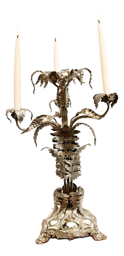 Silver Plate Palm Tree Candelabra, Sheffield