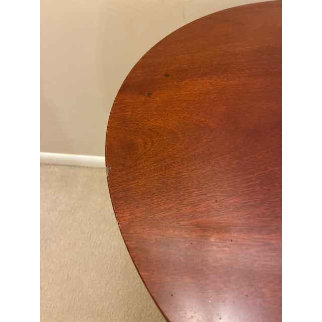 Mersman Vintage Mersman Round Pedestal Side Table With Drawer & Claw Feet For Sale - Image 4 of 7