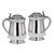 Italian Silver Lidded Tankards, 1890s, Set of 2 For Sale