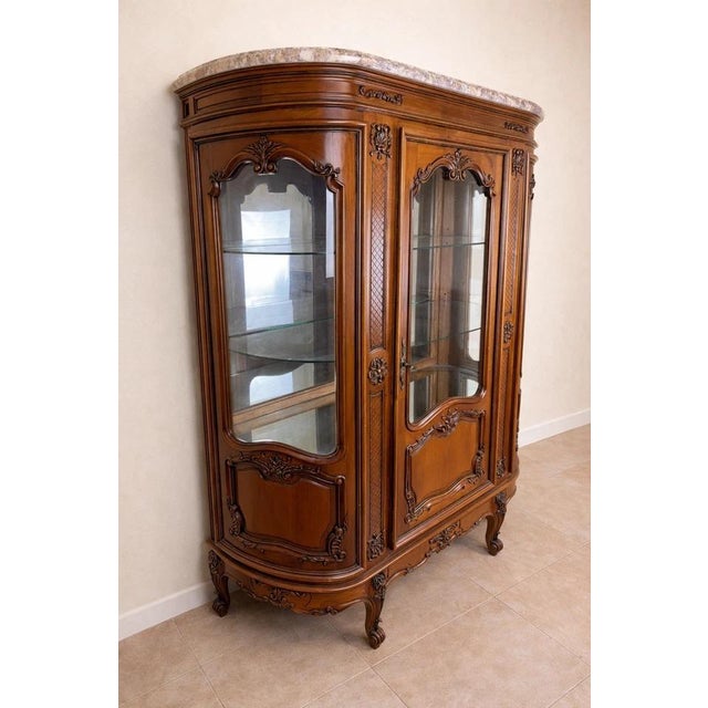 Provençal Louis XV Cherrywood Bookcase, 1930s For Sale - Image 4 of 6