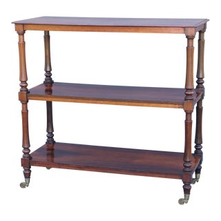 Antique English Rosewood Dessert Server Trolley For Sale