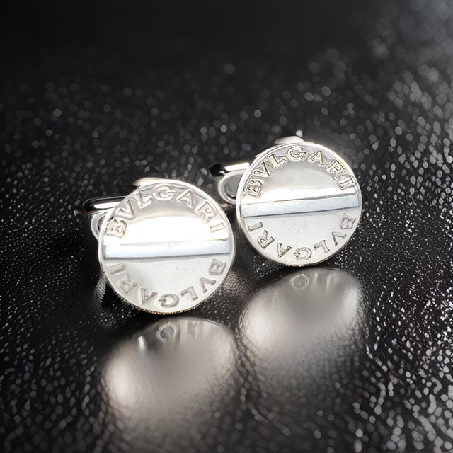Authentic Bvlgari Estate Sterling Silver Cufflinks 16.24 Grams DETAILS Type: Mens Cufflinks Material: Sterling Silver...
