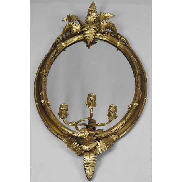 Early 19th Century Fern Leaf Mirror with Candle Sconces - a Pair For Sale - Image 10 of 13