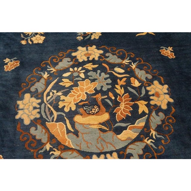 Textile Antique Chinese Rug Distinguished Piece Cultural Sophistication of Early Qing For Sale - Image 7 of 9
