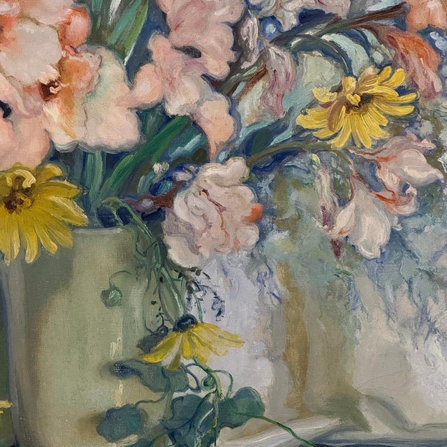 Antique Framed Oil Painting on Canvas by Euphrasia Loutchinsky (1887-1974) For Sale - Image 11 of 14