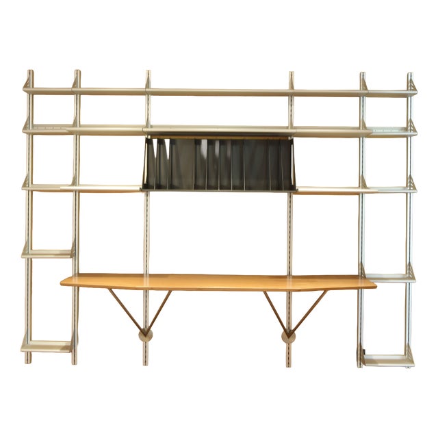 Kaos Modular Wall Shelving System in Aluminum by Antonia Astori for Driade, 1990s For Sale
