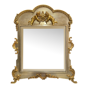 Late 19th Century Silvered And Gilt Figural Table Mirror By Derby Silver Co.