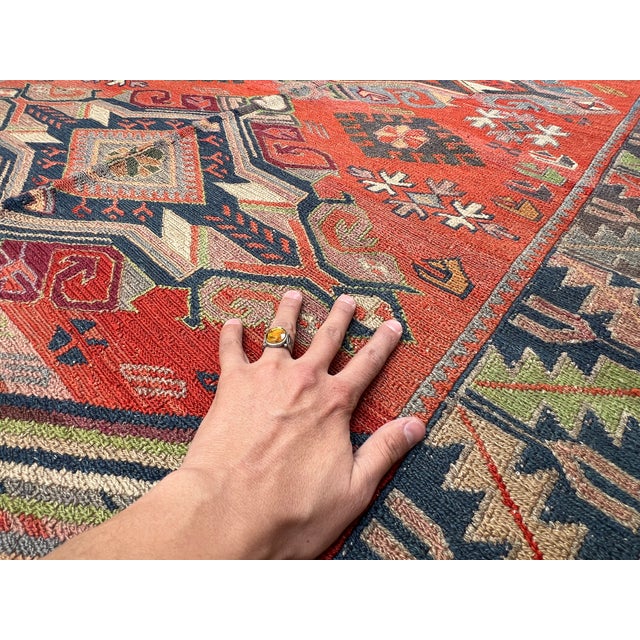 Vintage Caucasian Shirvan Pole Medallion Tribal Rug - 9'0" X 4'6" For Sale - Image 15 of 15