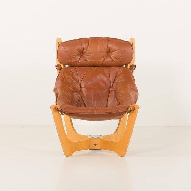 Brown Luna Lounge Chair by Odd Knutsen for Hjellegjerde, Norway, 1970s For Sale - Image 8 of 18
