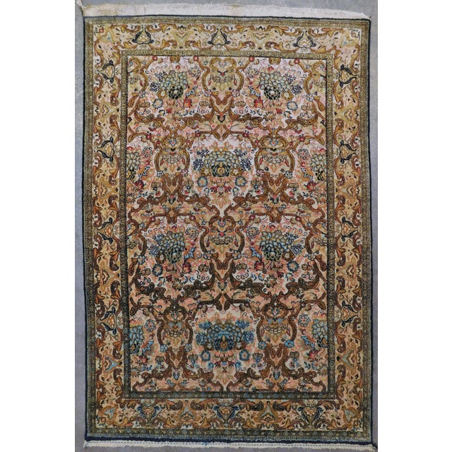 Vintage Hand Knotted Persian Silk Area Rug For Sale - Image 13 of 13