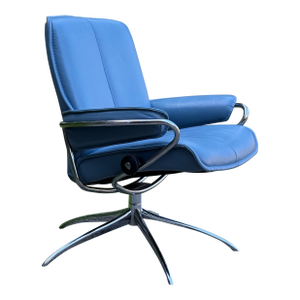 Ekornes Stressless City Low-Back Recliner Chair With Standard Base