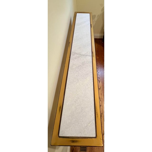 Global Views Open Block Console Table - Gold For Sale - Image 9 of 10