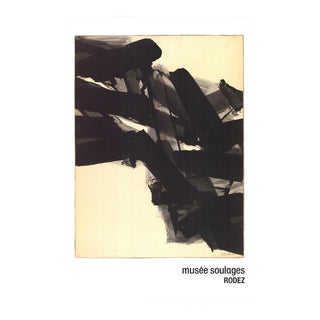 Pierre Soulages 'Ink on Paper, 1961' Abstract Offset Lithograph For Sale