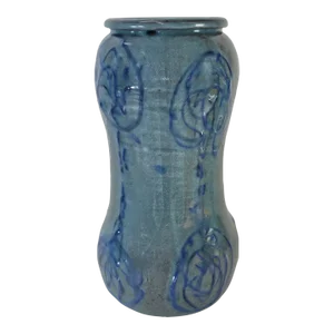 Studio Art Pottery Blue Green Vase 11"